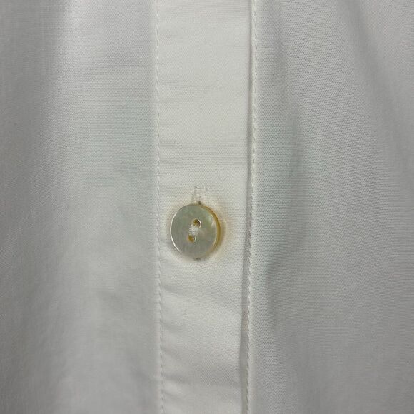 J. Jill White Long Sleeved Full Button Front Collared Tunic Size Large - Picture 11 of 14